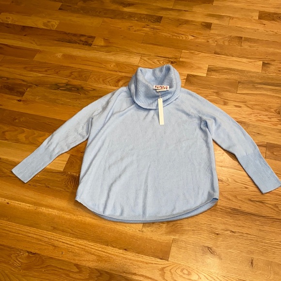 NWT Caslon Cowl Neck Sweater in Light Blue - Picture 2 of 7